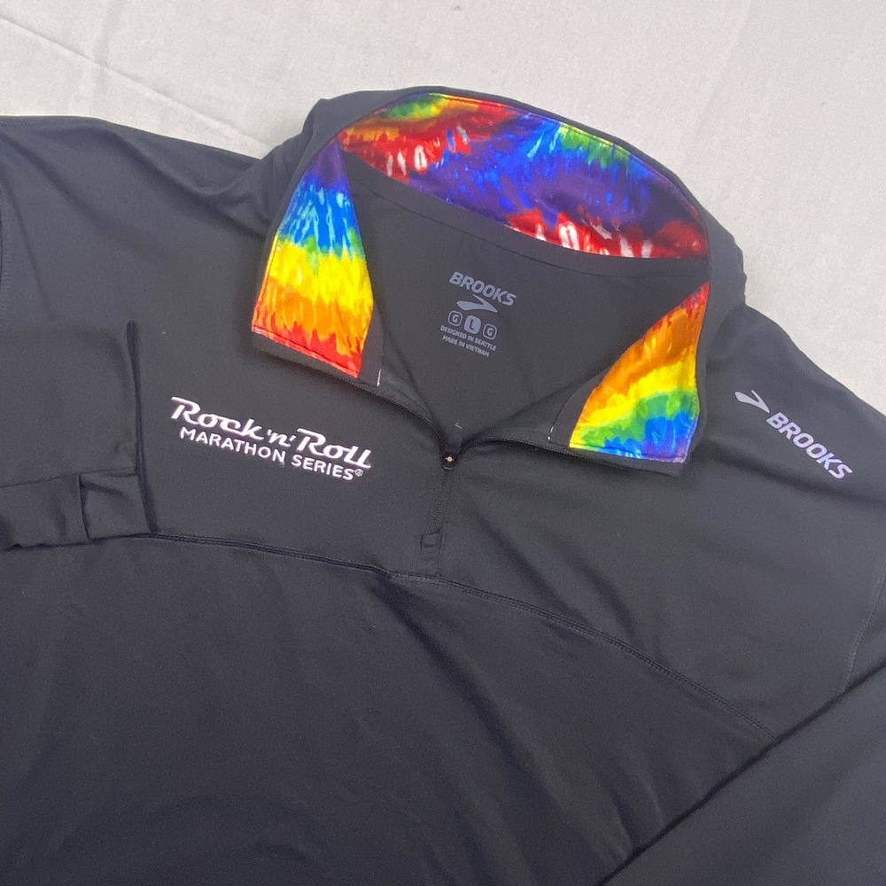 Brooks Rock N Roll‎ Marathon Series 1/4 Zip Pullover Mens Large Running Jacket
